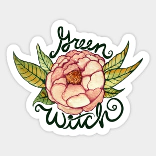 Green Witch Sticker